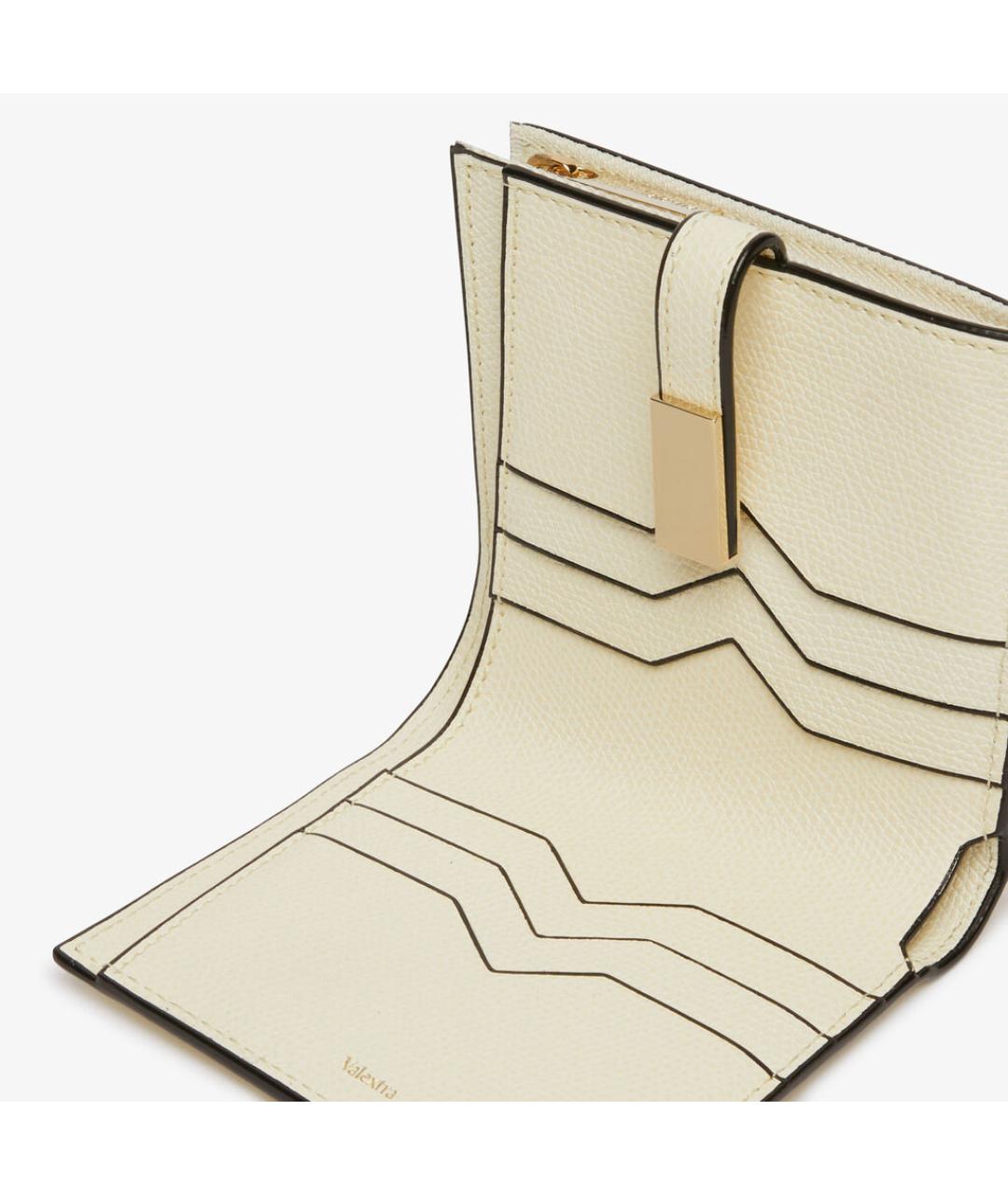 VALEXTRA Белый кожаный кошелек, фото 3