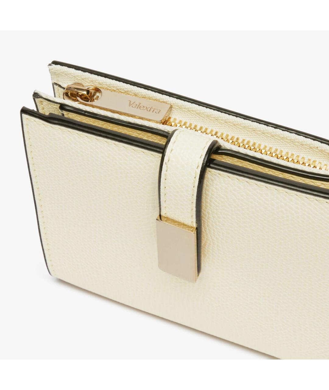 VALEXTRA Белый кожаный кошелек, фото 2
