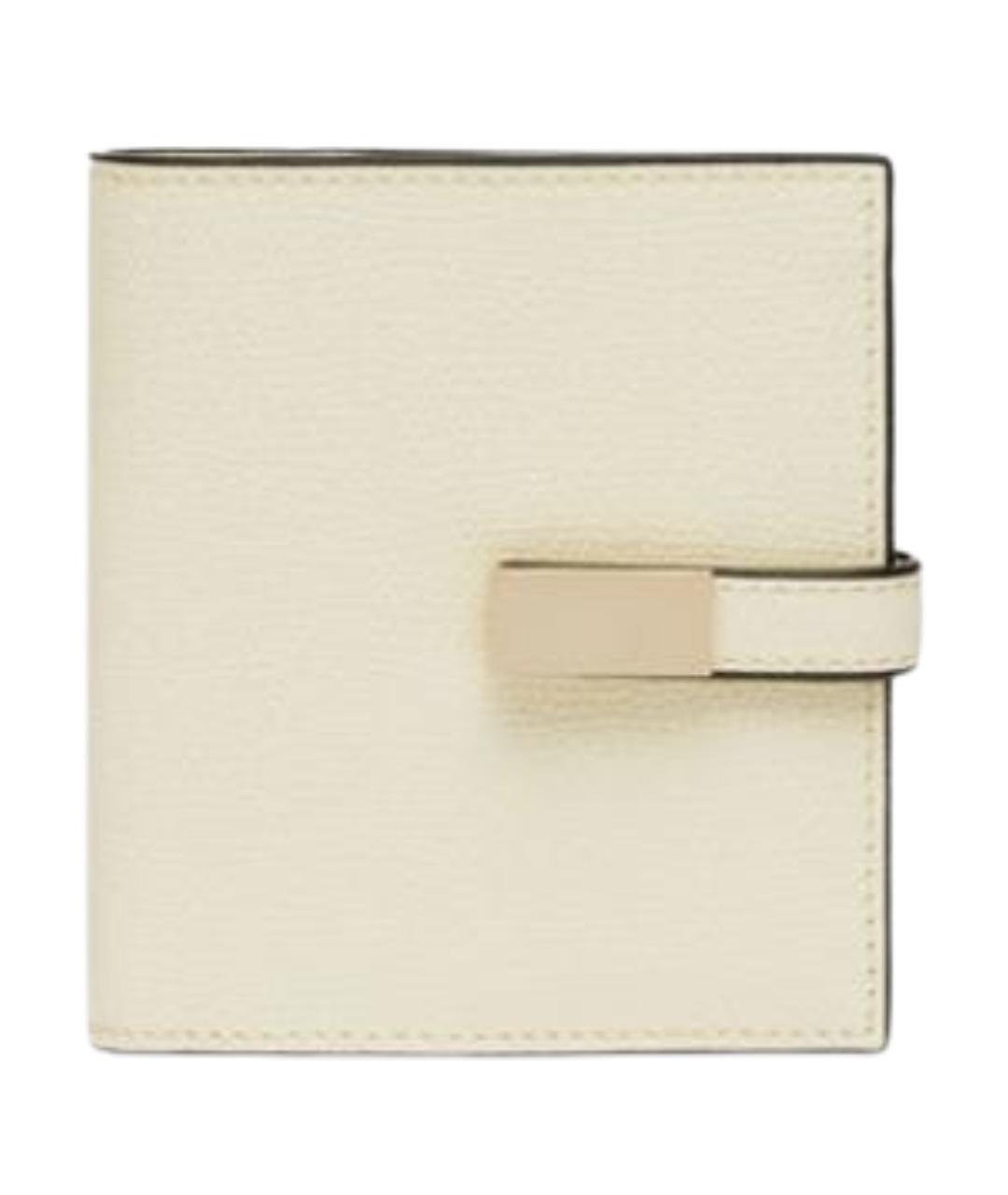 VALEXTRA Белый кожаный кошелек, фото 1