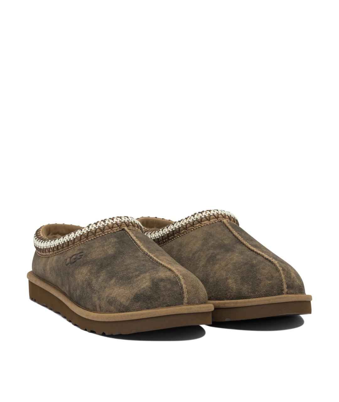 UGG AUSTRALIA Коричневые кожаные низкие ботинки, фото 2