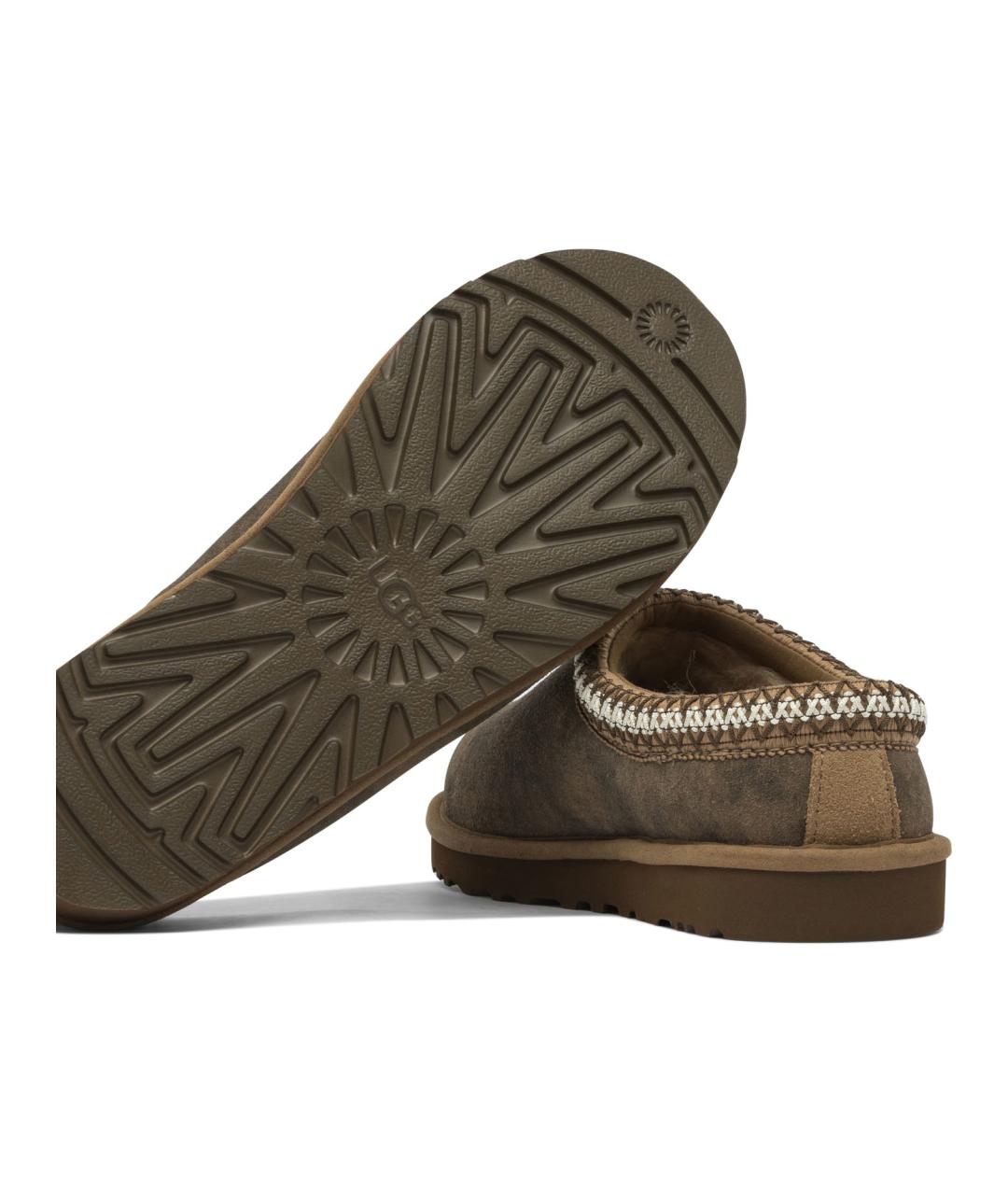 UGG AUSTRALIA Коричневые кожаные низкие ботинки, фото 5