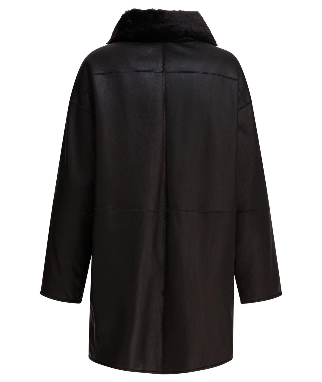 MAX MARA Коричневое меховое пальто, фото 4