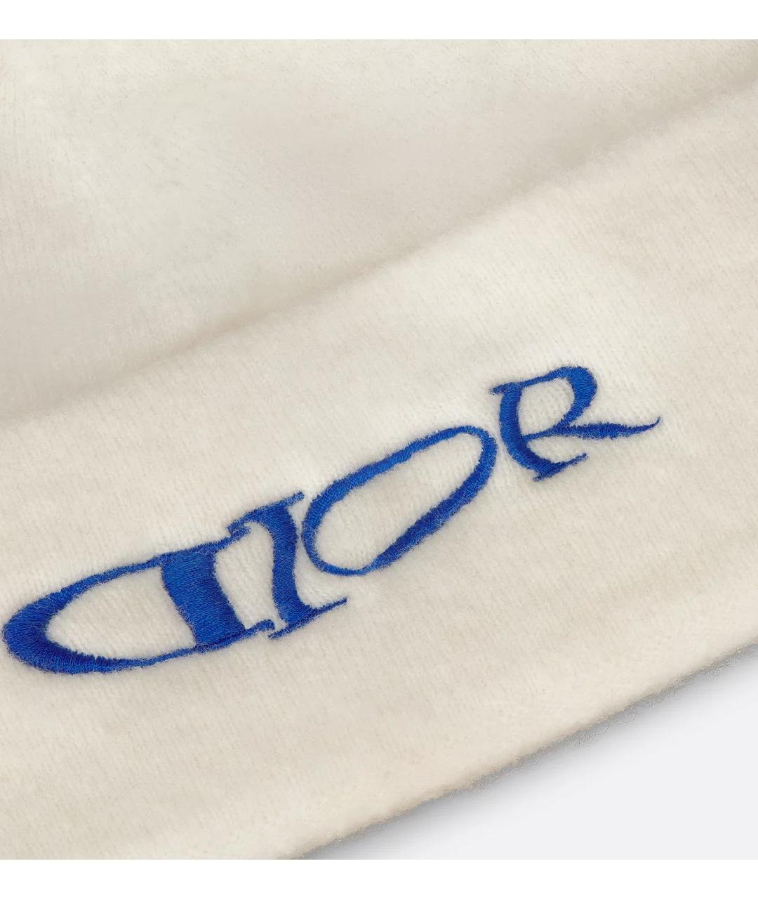 CHRISTIAN DIOR Белая шерстяная шапка, фото 3