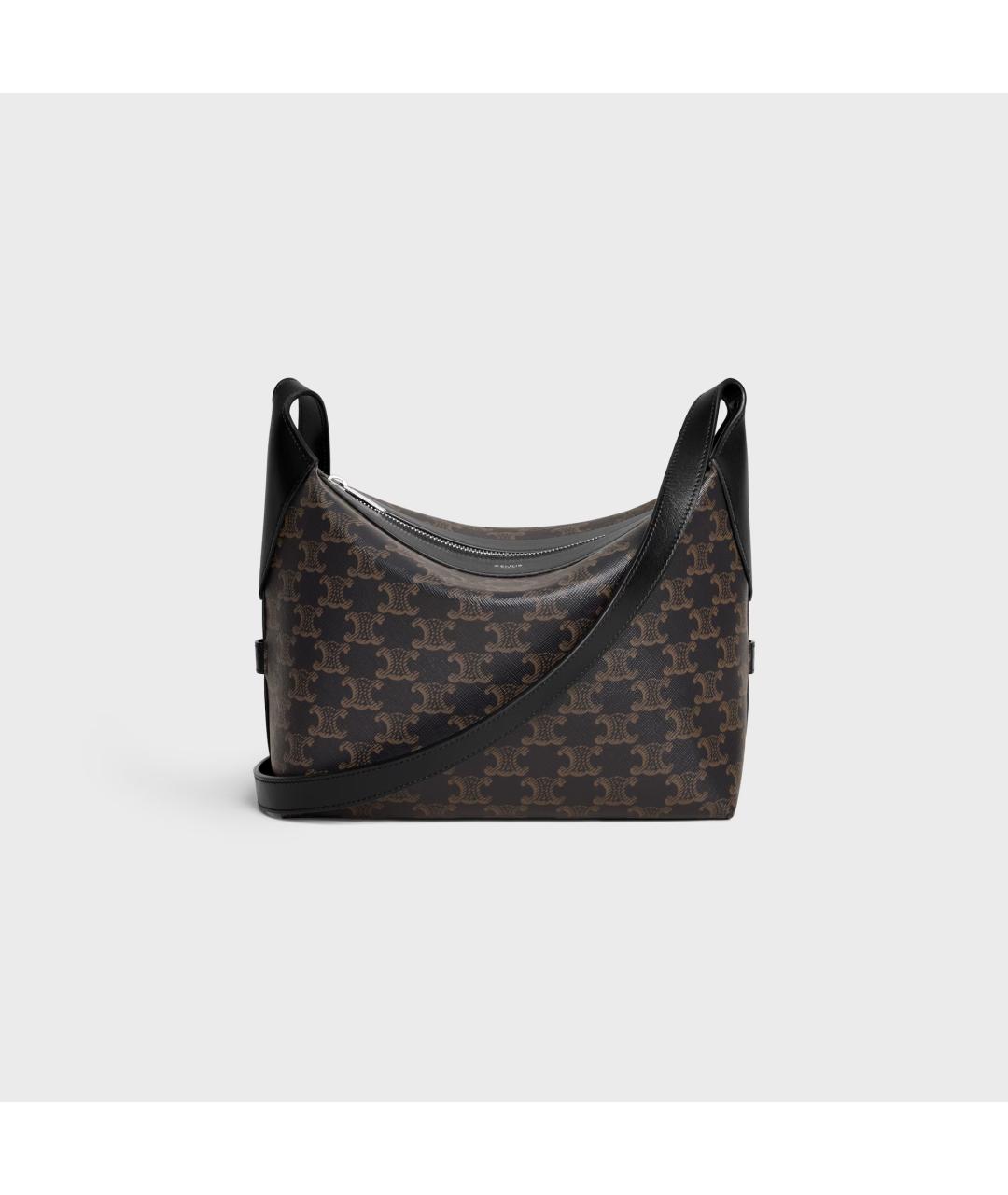 CELINE Черная тканевая сумка на плечо, фото 1