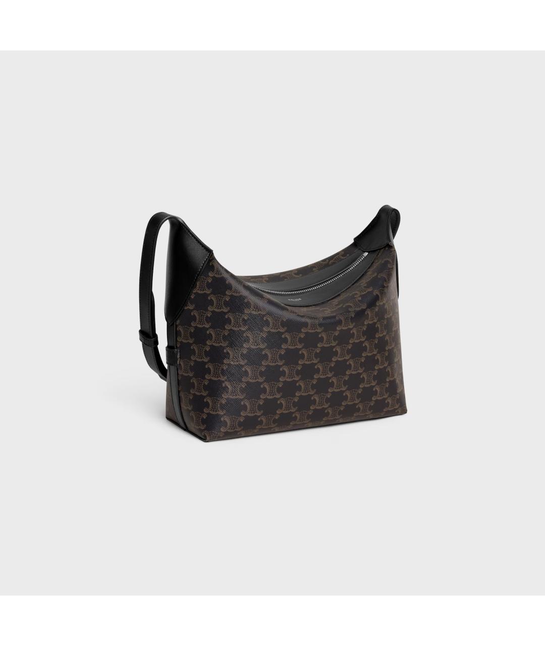 CELINE Черная тканевая сумка на плечо, фото 2