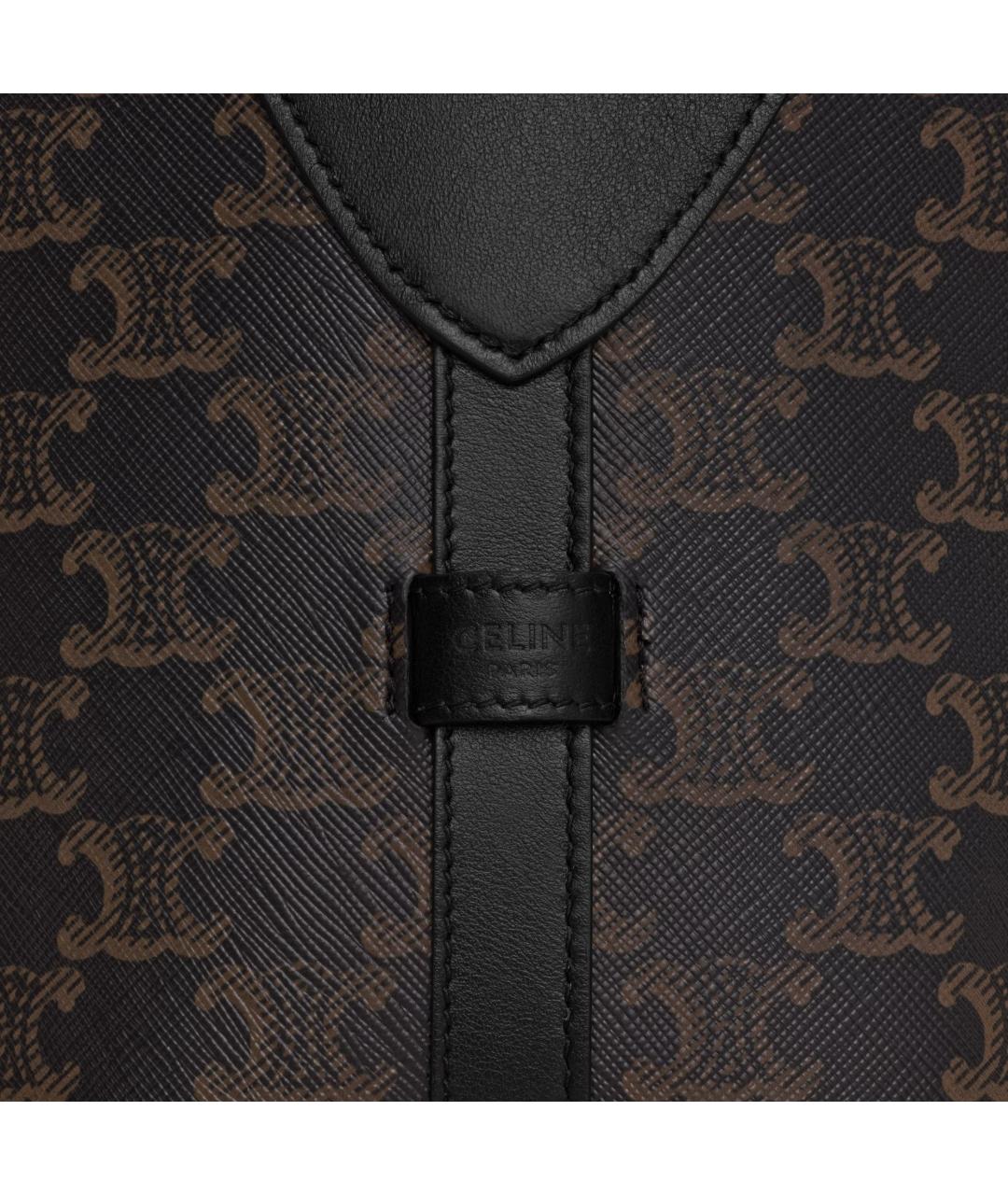 CELINE Черная тканевая сумка на плечо, фото 4