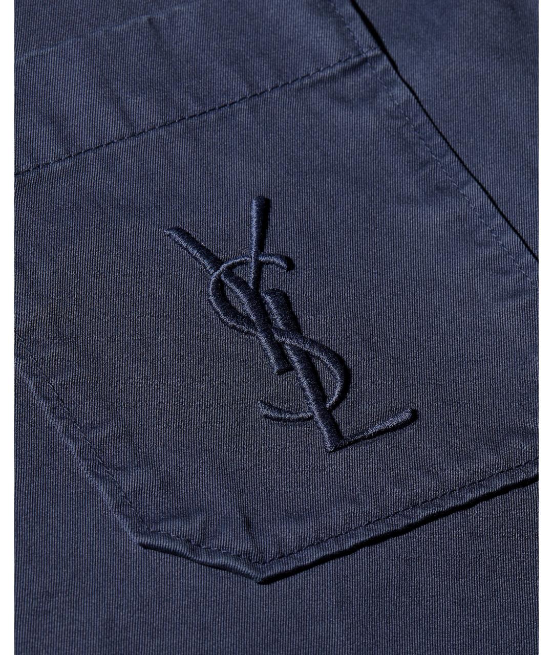 SAINT LAURENT Синяя хлопковая куртка, фото 4