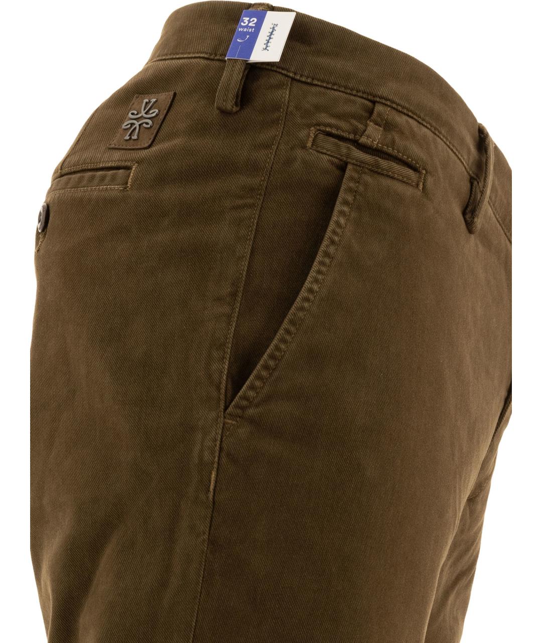 JACOB COHEN Коричневые хлопковые повседневные брюки, фото 4