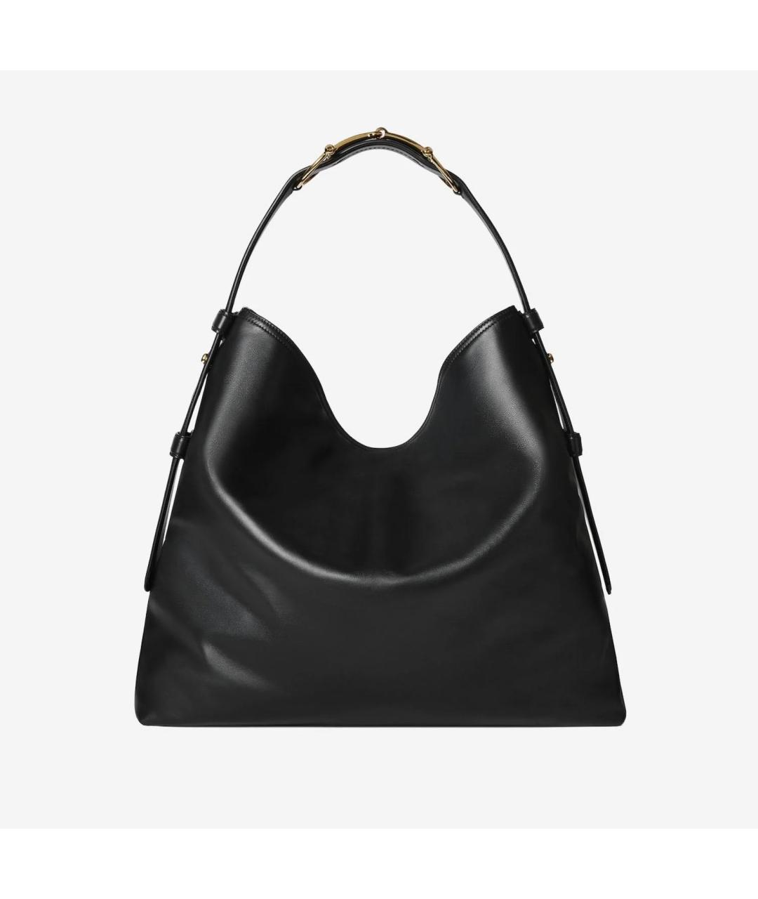 GUCCI Черная кожаная сумка с короткими ручками, фото 5