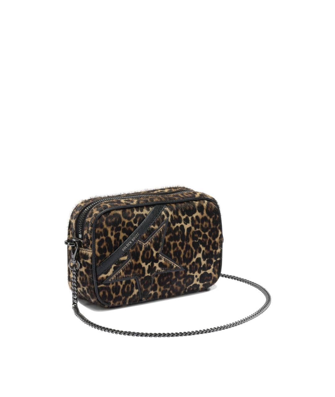 GOLDEN GOOSE DELUXE BRAND Коричневая кожаная сумка через плечо, фото 2