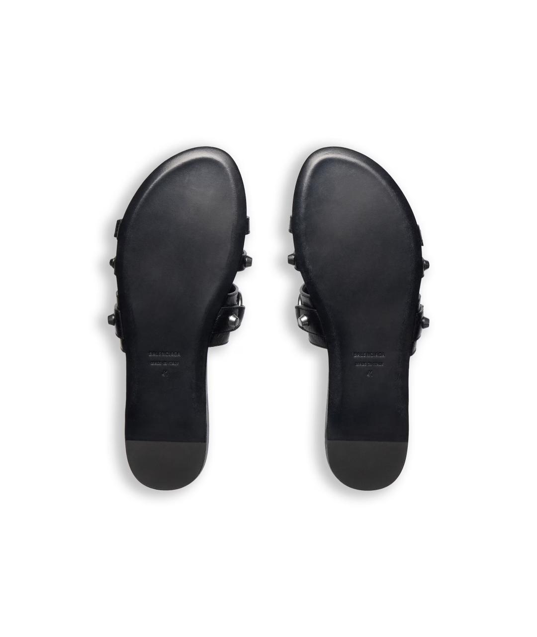 BALENCIAGA Черные кожаные сандалии, фото 6