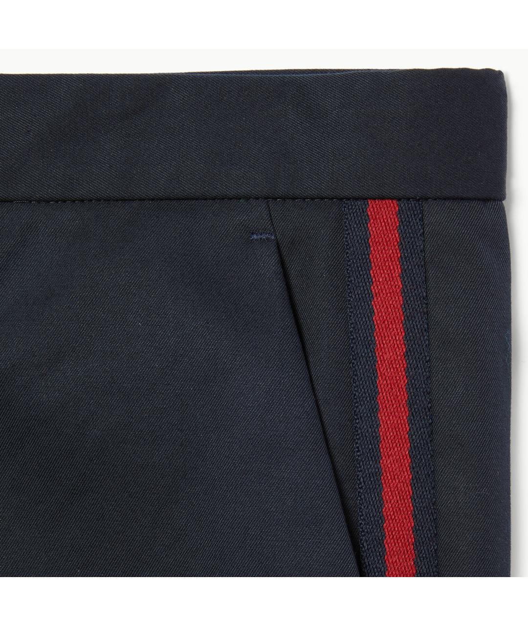 GUCCI Синие хлопковые повседневные брюки, фото 2