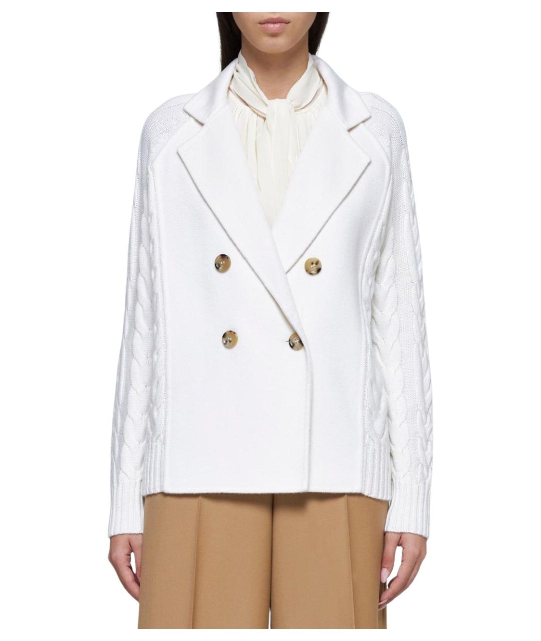 MAX MARA Белый шерстяной кардиган, фото 3