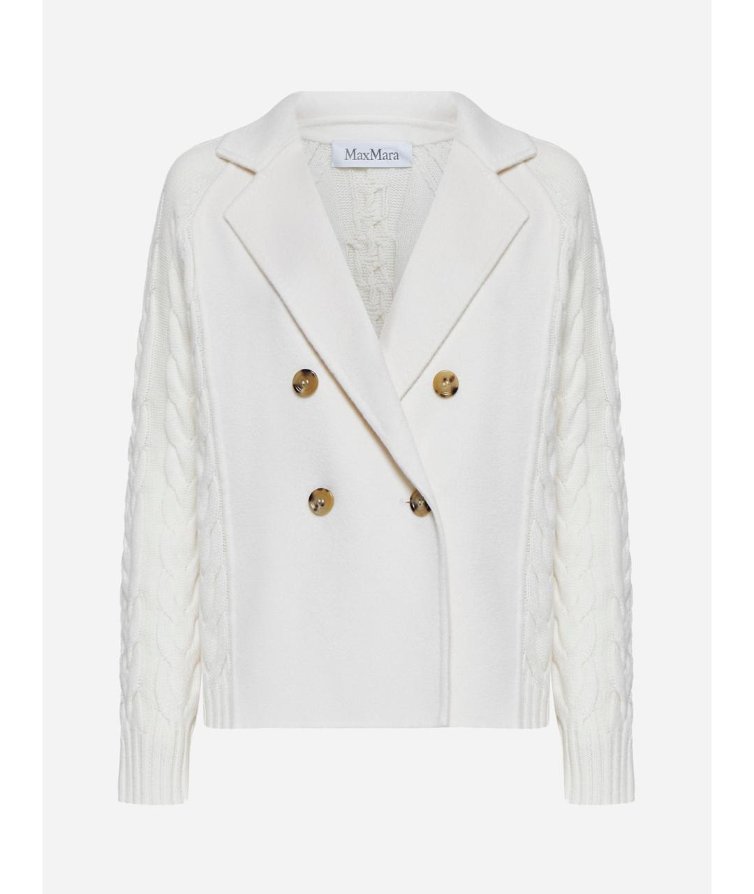 MAX MARA Белый шерстяной кардиган, фото 1
