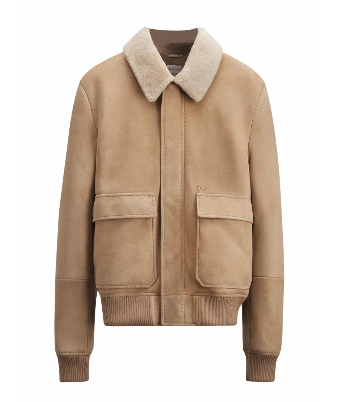 CHRISTIAN DIOR Бежевая замшевая куртка, фото 1