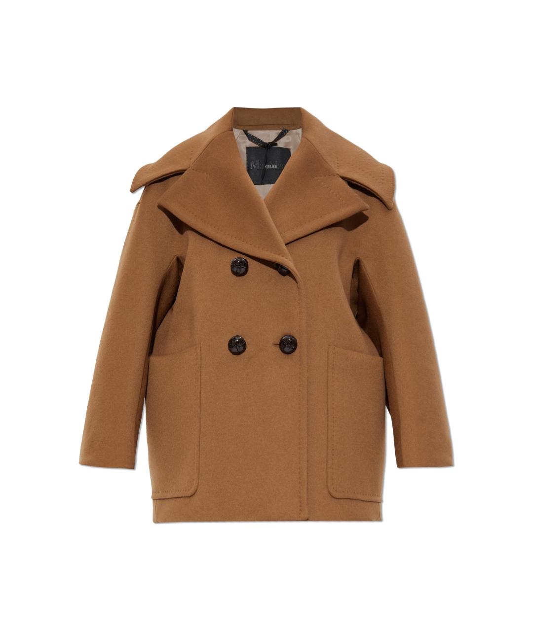 MAX MARA Коричневое кашемировое пальто, фото 1