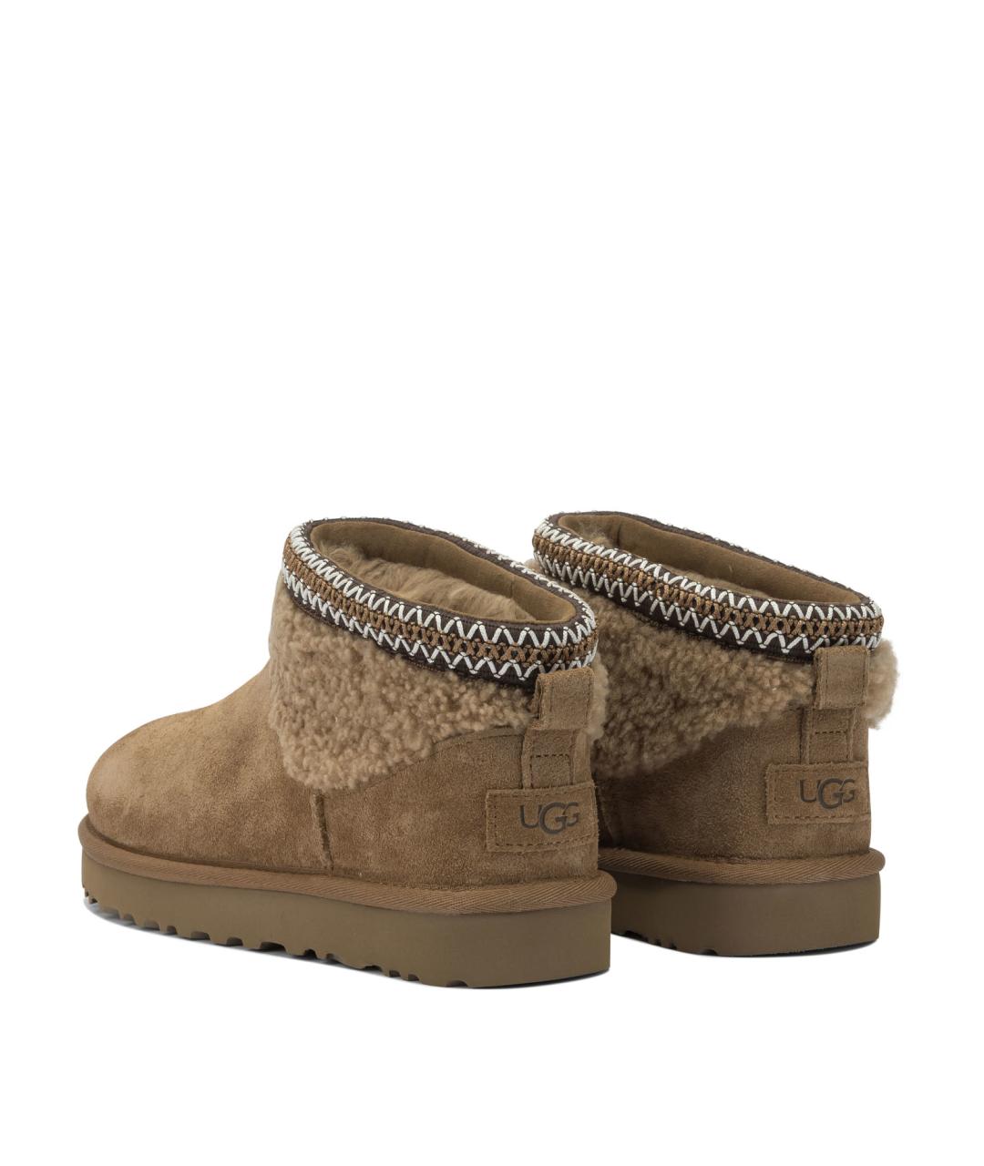 UGG AUSTRALIA Коричневые замшевые ботинки, фото 4
