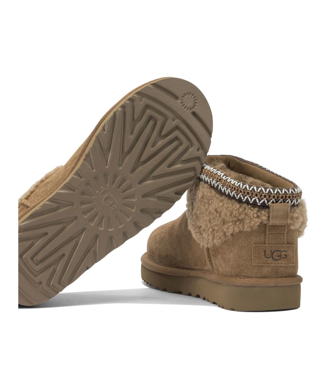 UGG AUSTRALIA Коричневые замшевые ботинки, фото 5