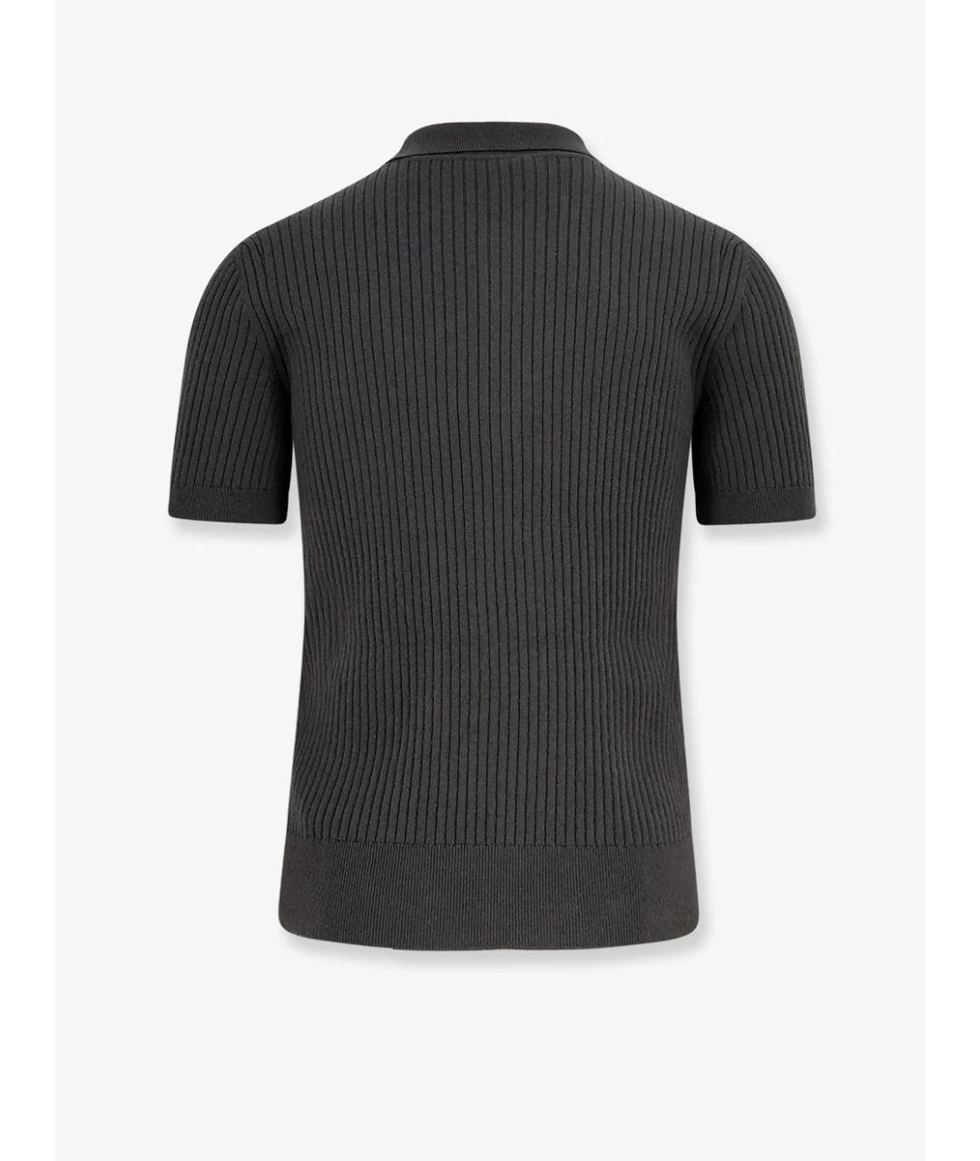 GUCCI Зеленые хлопко-шерстяное поло с коротким рукавом, фото 2