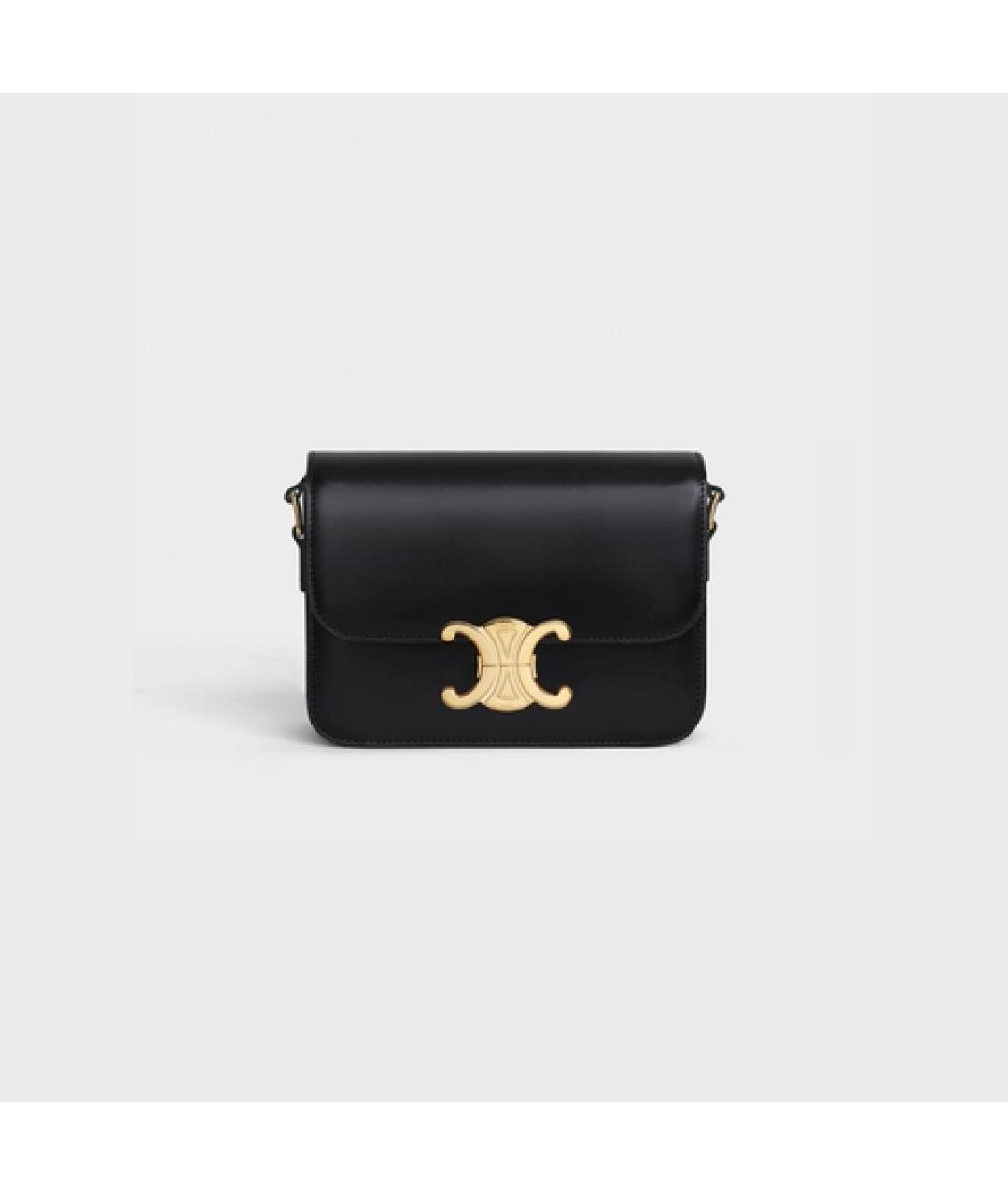 CELINE Черная кожаная сумка через плечо, фото 1