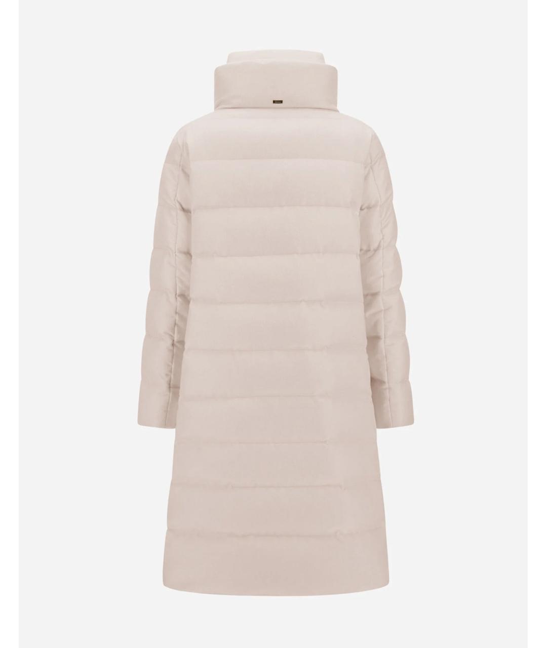HERNO Бежевый шелковый пуховик, фото 2