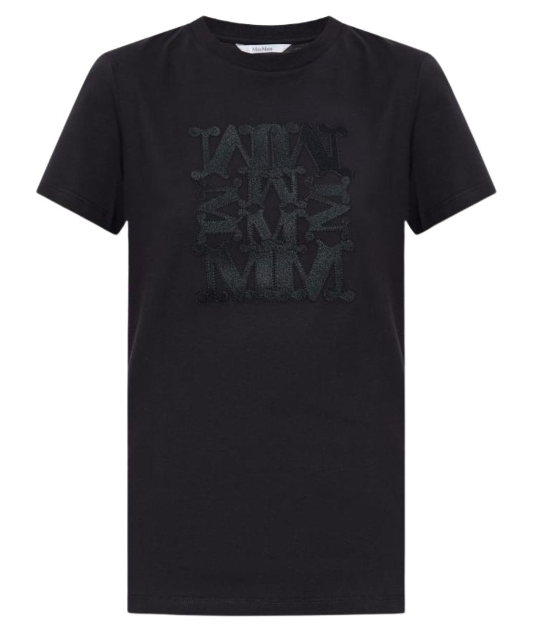 MAX MARA Черная хлопковая футболка, фото 1