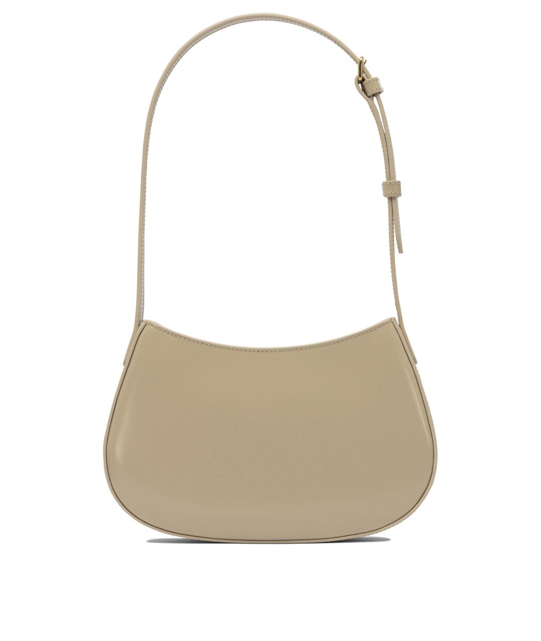 CELINE Бежевая кожаная сумка через плечо, фото 3