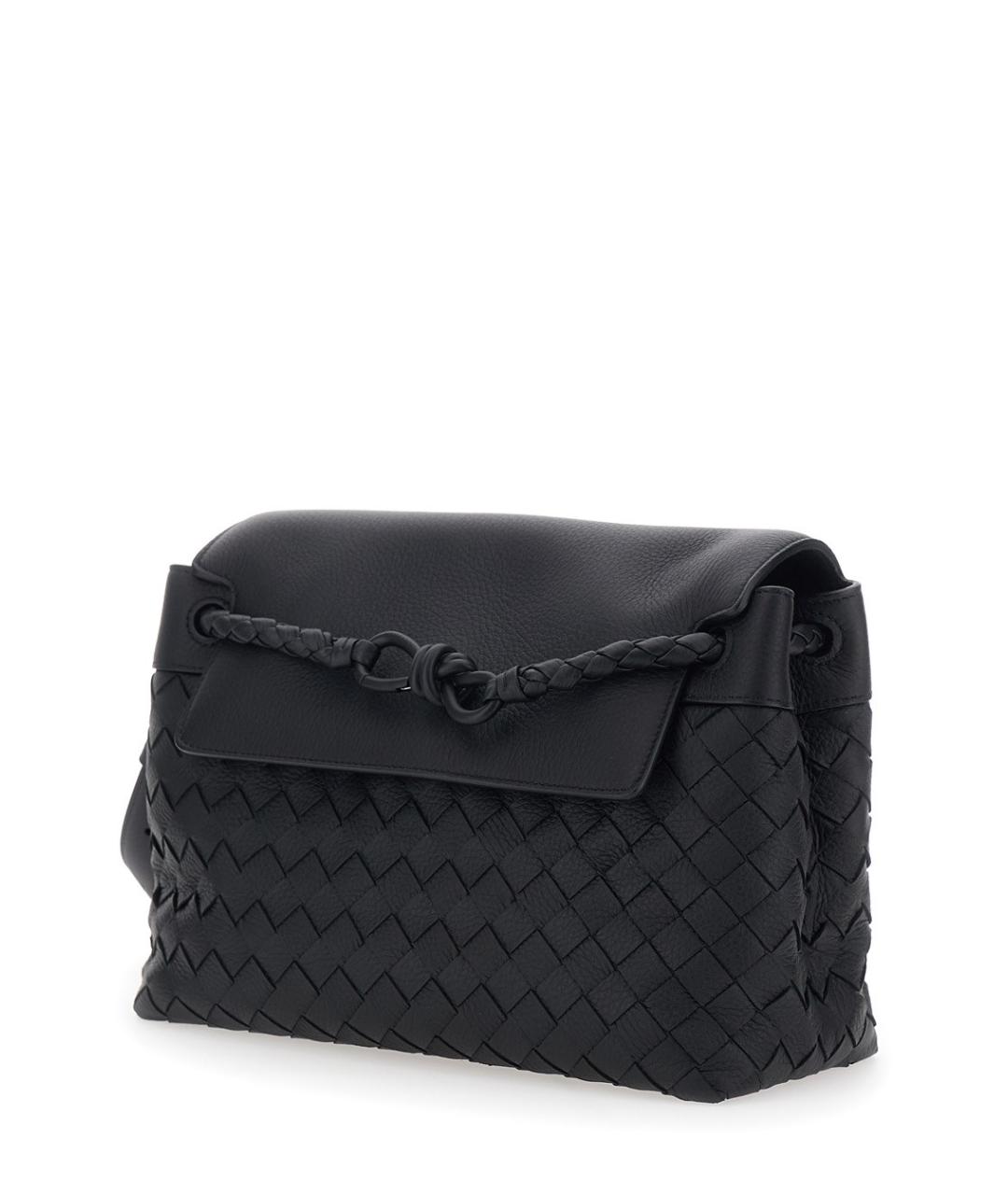 BOTTEGA VENETA Черная кожаная сумка на плечо, фото 1