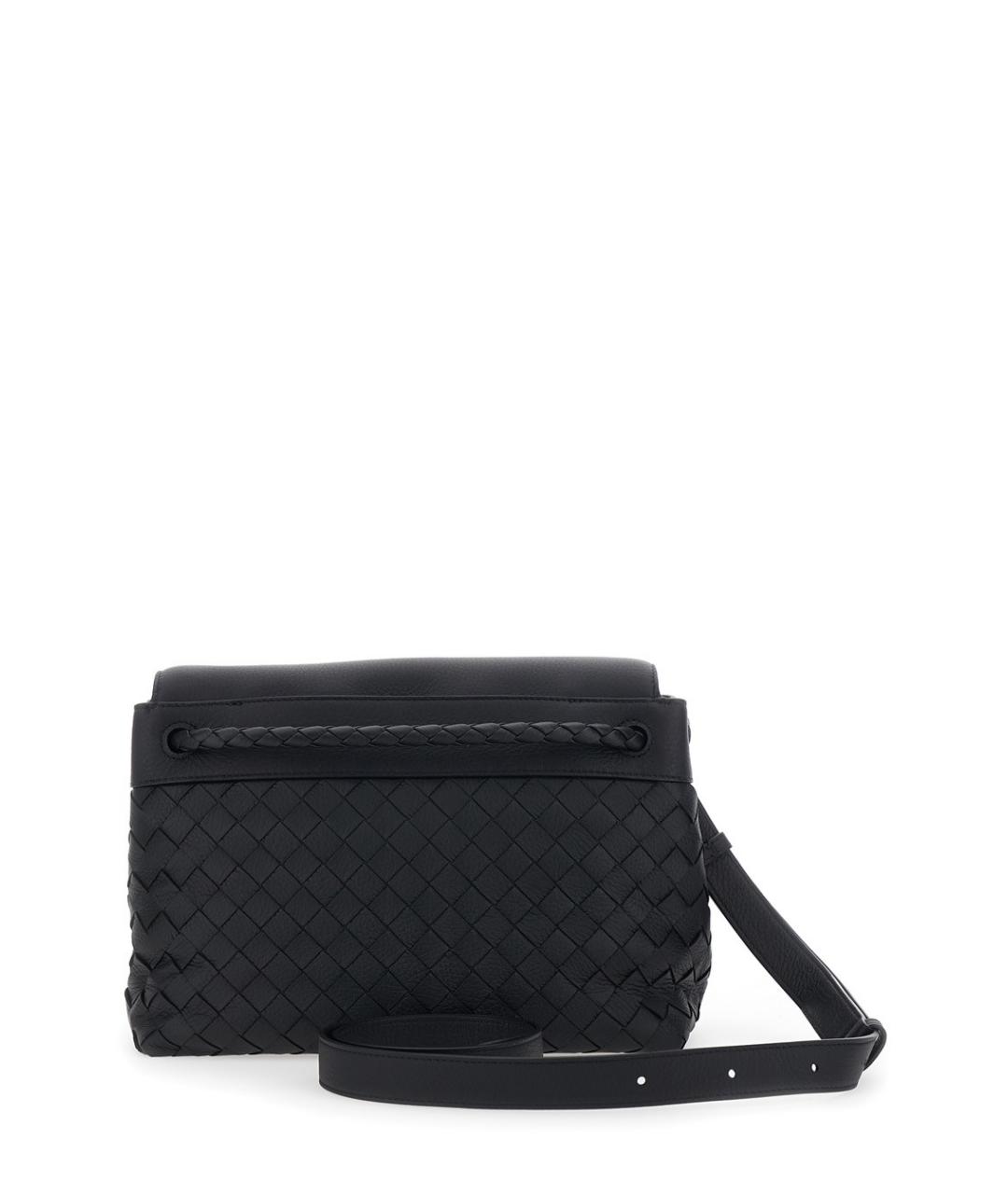 BOTTEGA VENETA Черная кожаная сумка на плечо, фото 3