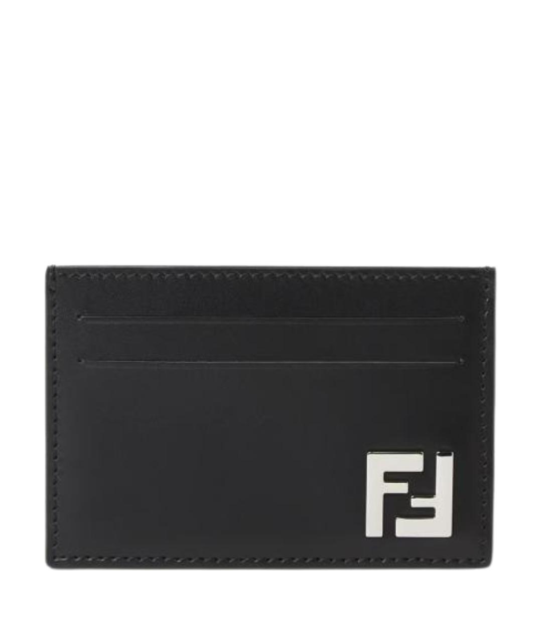 FENDI Черный кожаный кардхолдер, фото 1