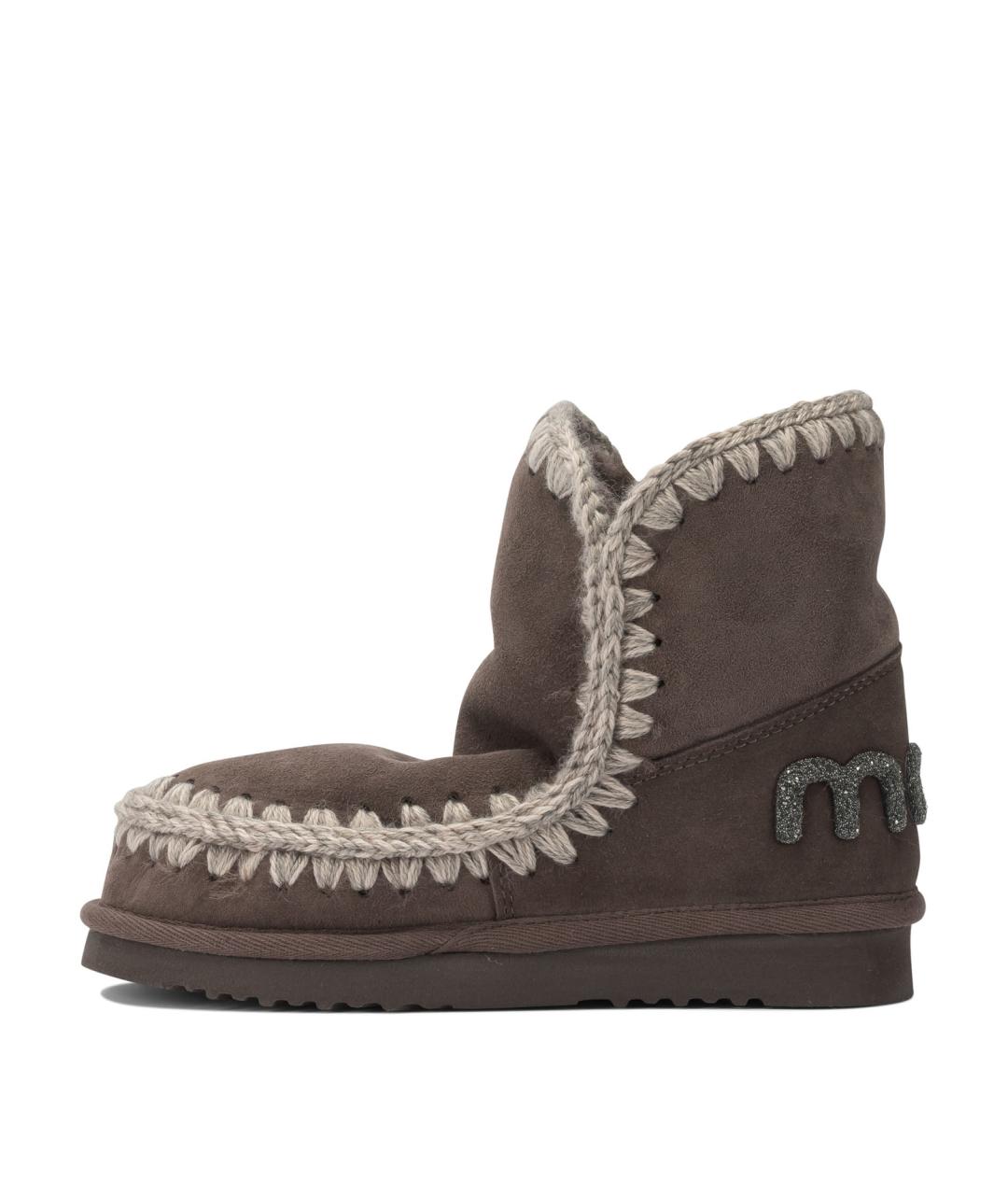 MOU Коричневые замшевые ботинки, фото 3