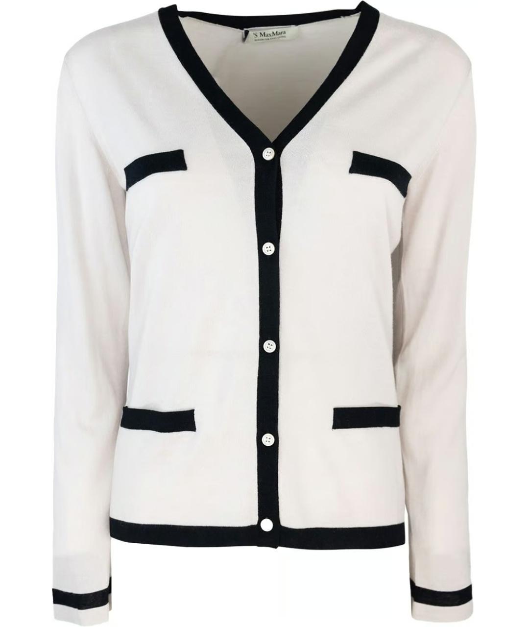 MAX MARA Белый шерстяной кардиган, фото 1