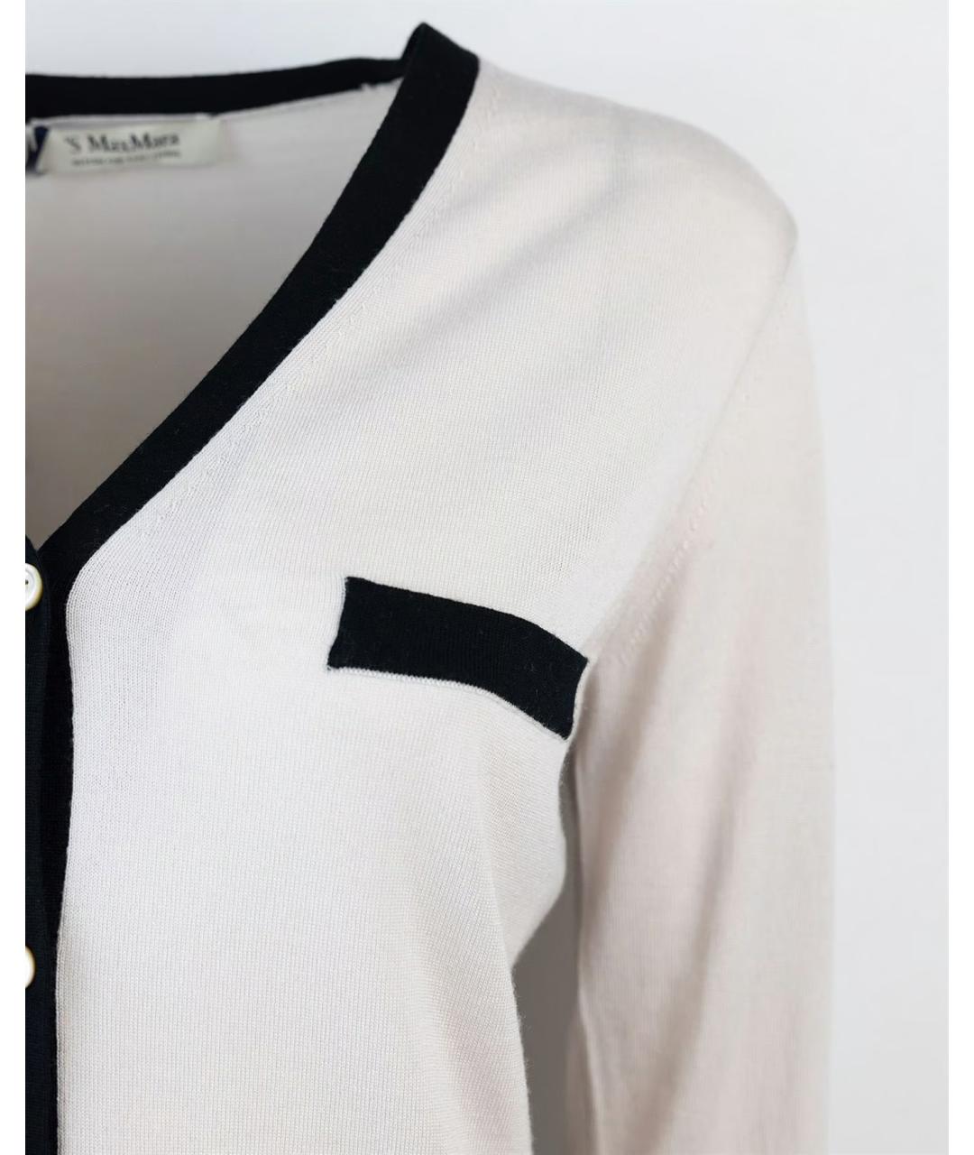 MAX MARA Белый шерстяной кардиган, фото 3