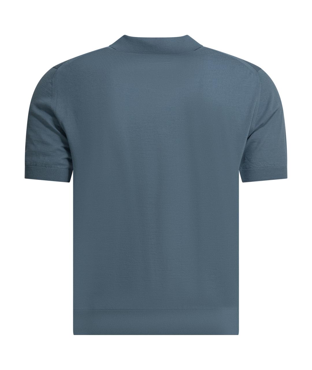 PRADA Синее поло с коротким рукавом, фото 2