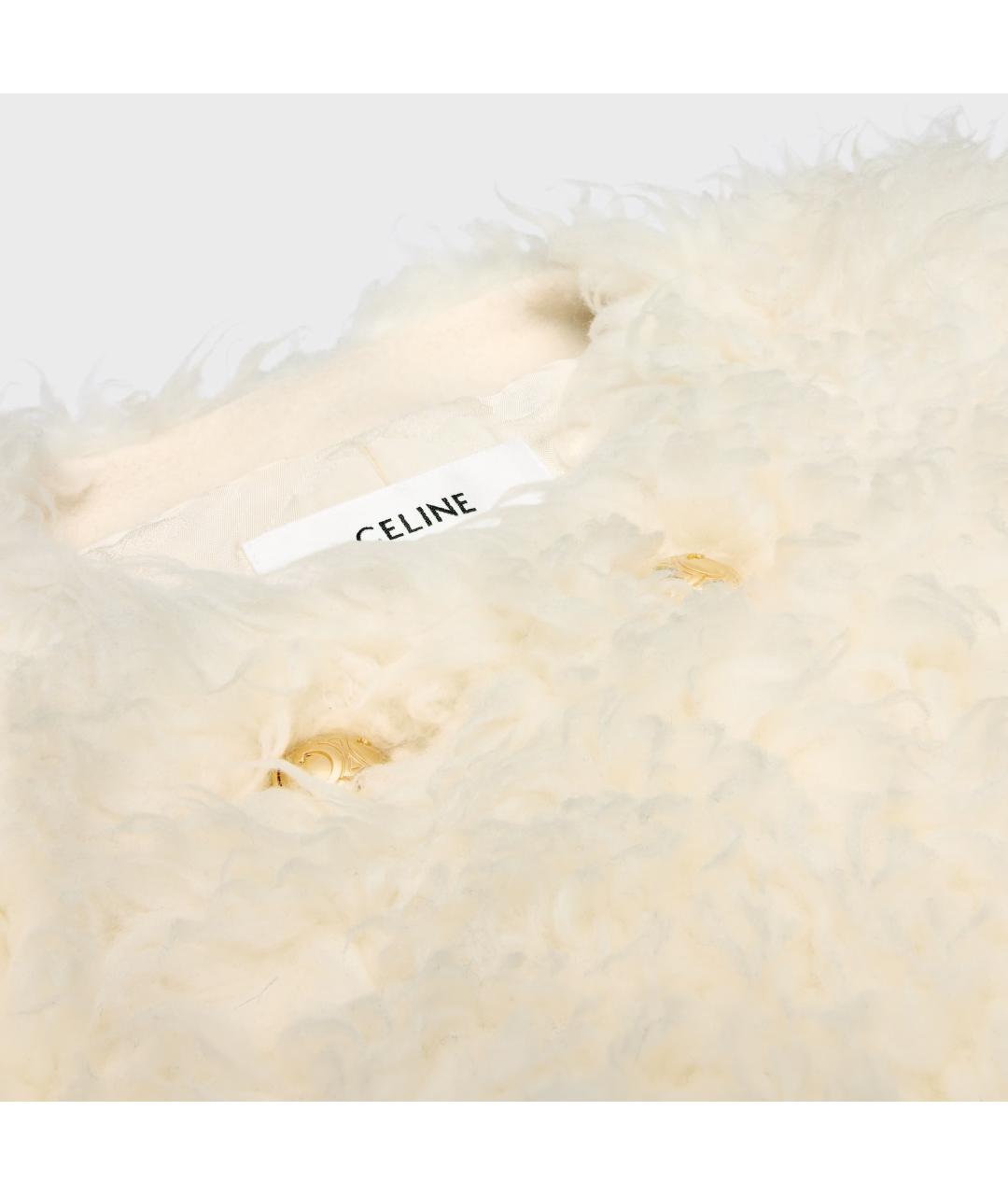 CELINE Белая шерстяная куртка, фото 3
