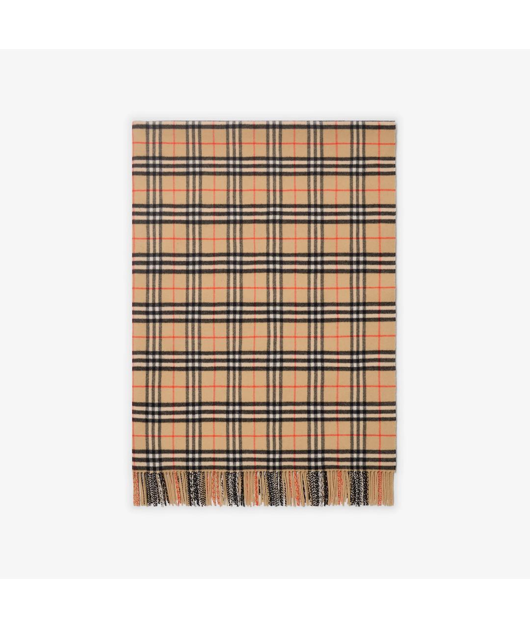 BURBERRY Бежевый шерстяной шарф, фото 2