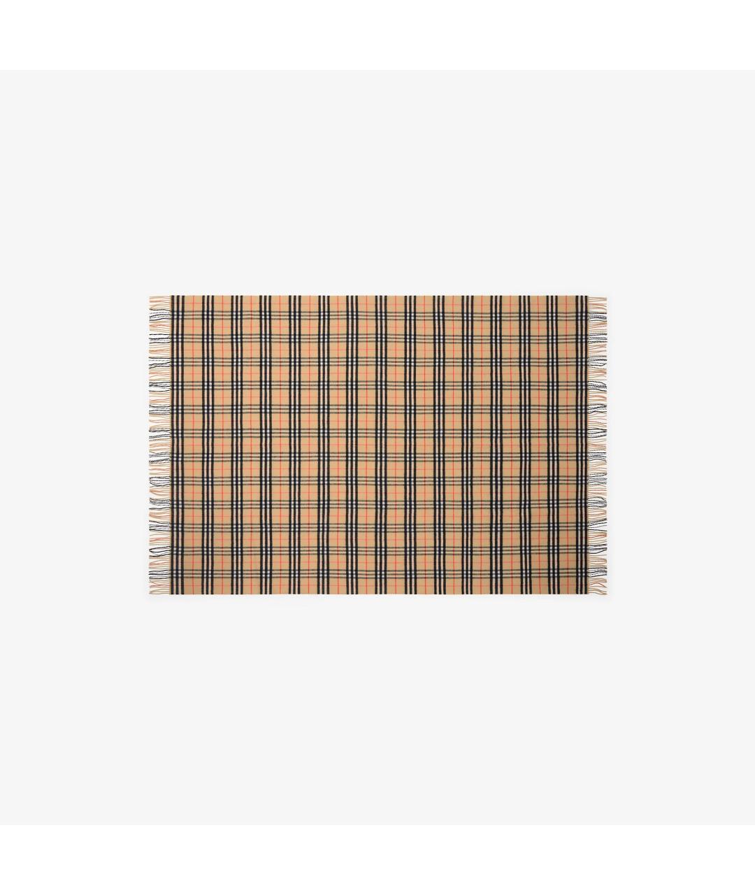 BURBERRY Бежевый шерстяной шарф, фото 1