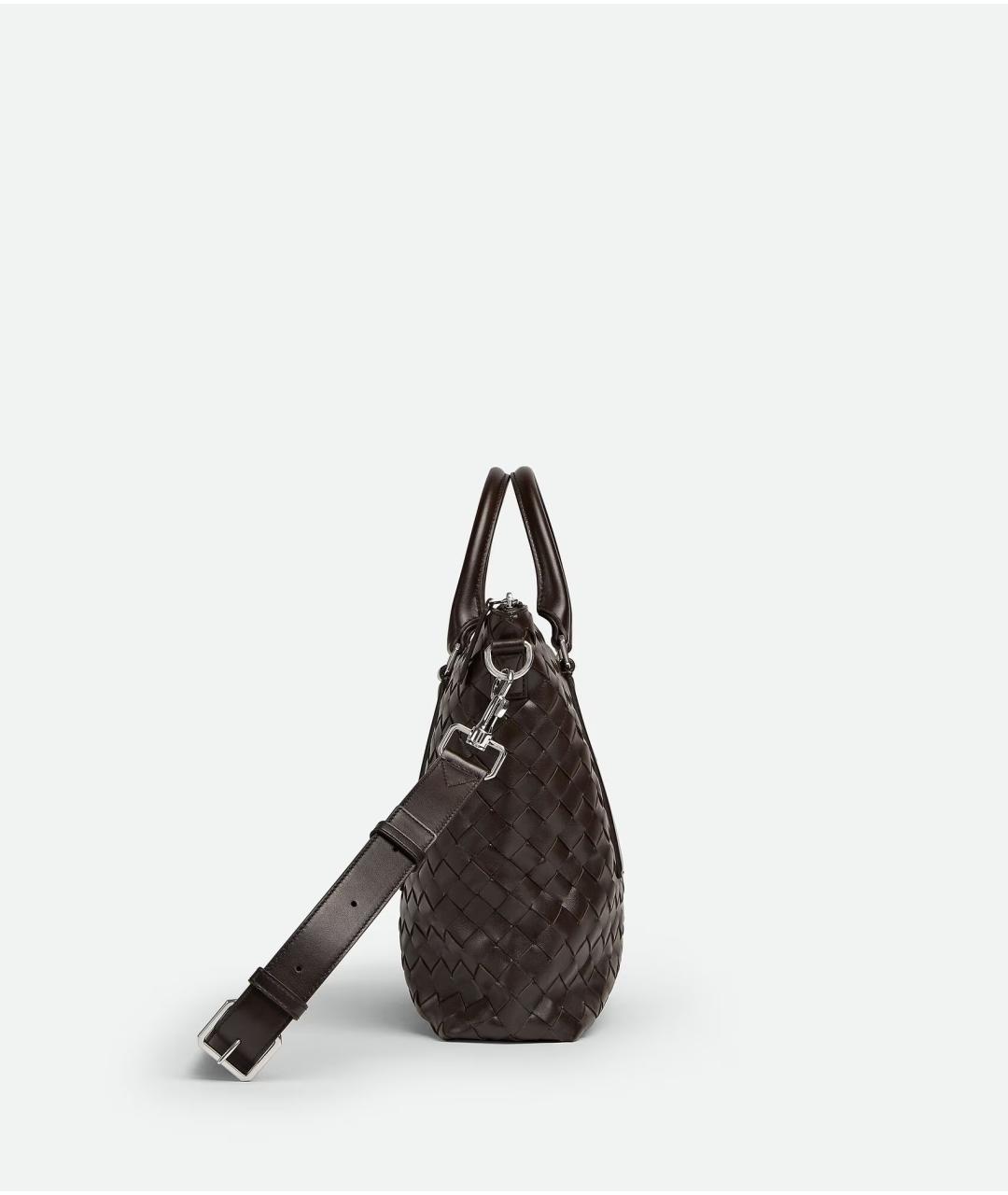 BOTTEGA VENETA Коричневая кожаная сумка на плечо, фото 3