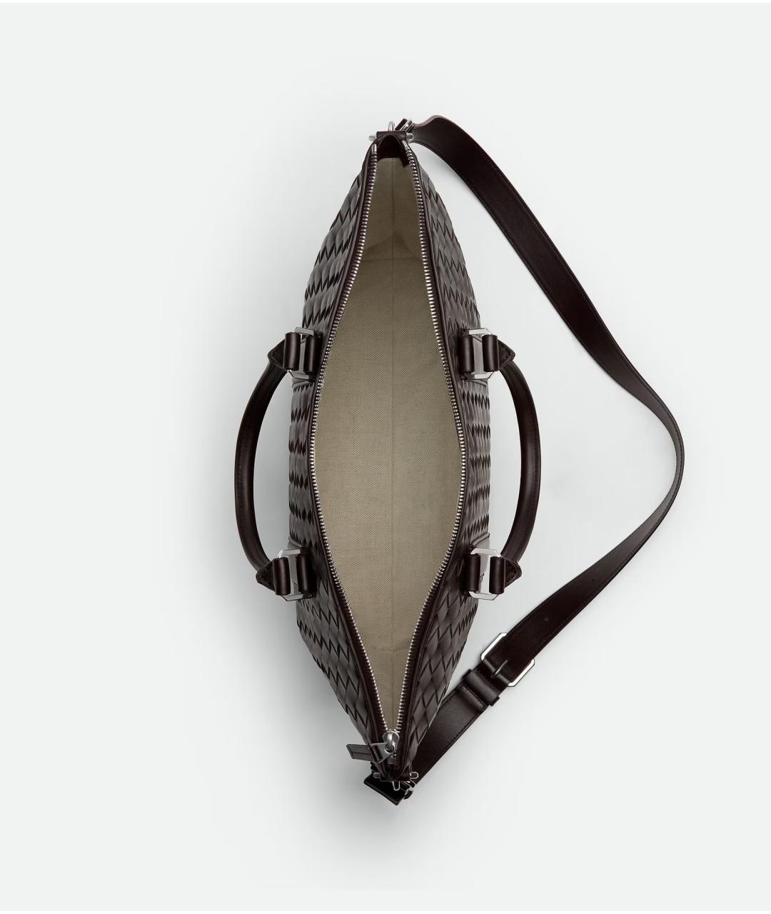 BOTTEGA VENETA Коричневая кожаная сумка на плечо, фото 2