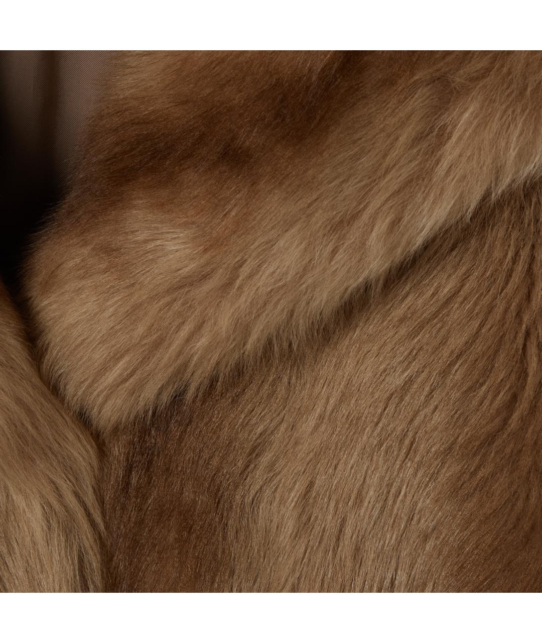 GUCCI Бежевая меховая шуба, фото 2