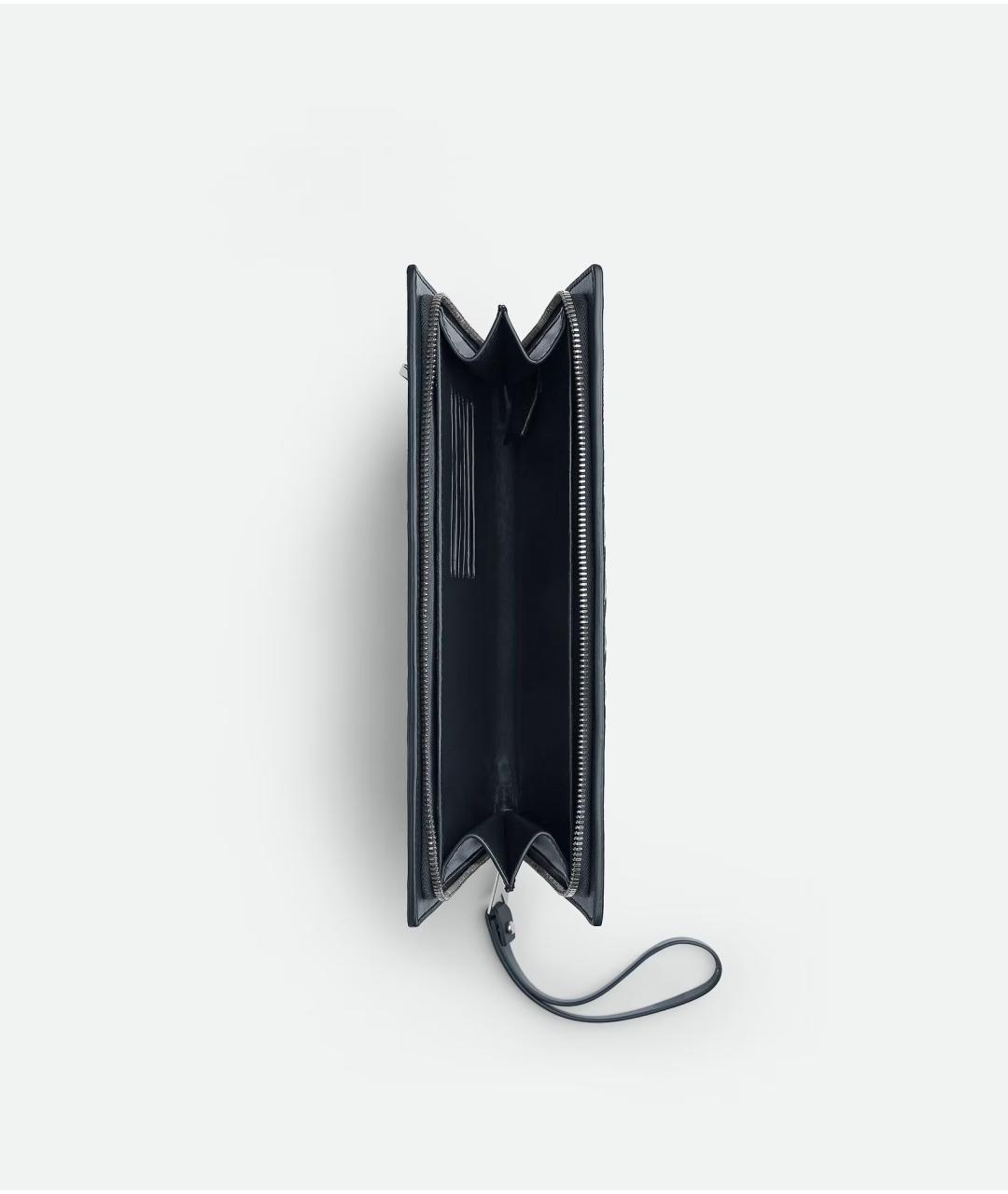 BOTTEGA VENETA Серая кожаная папка для документов, фото 3