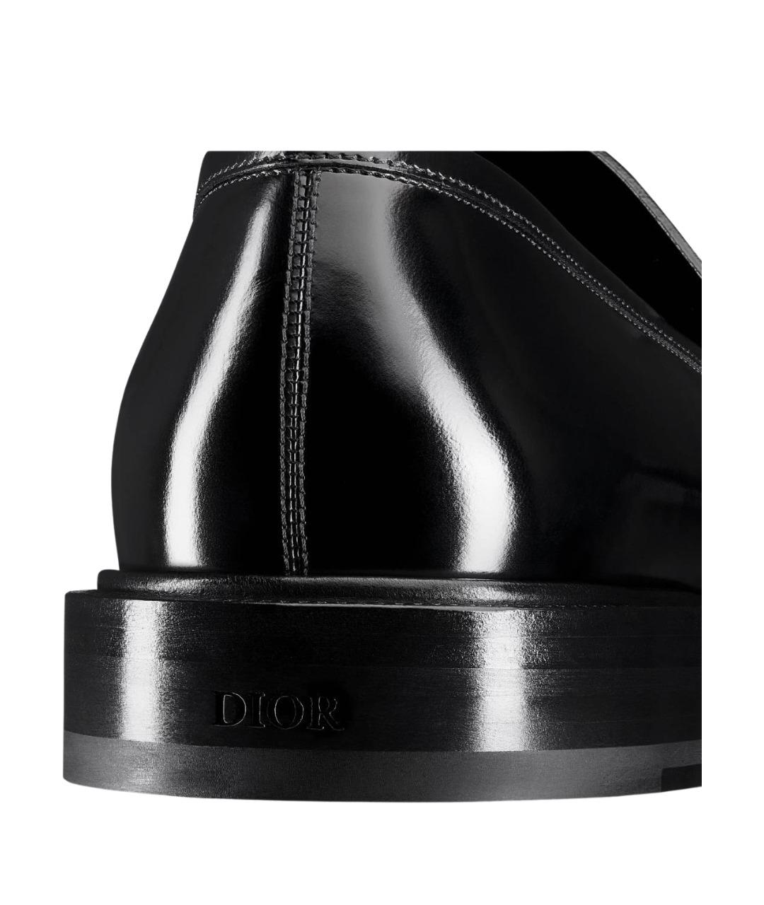 CHRISTIAN DIOR Черные кожаные лоферы, фото 4