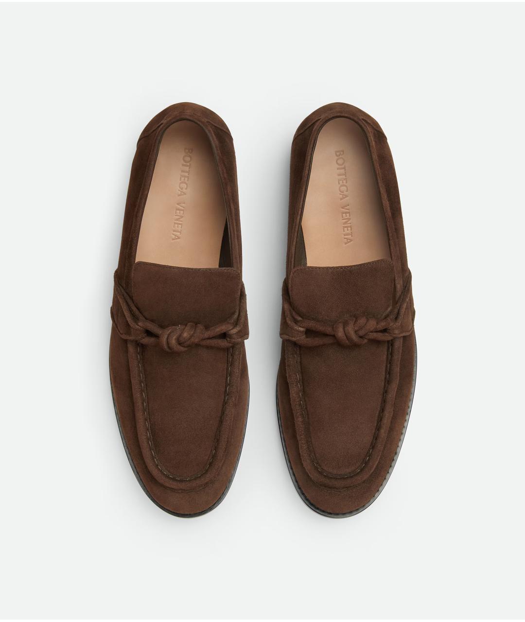 BOTTEGA VENETA Коричневые замшевые лоферы, фото 4