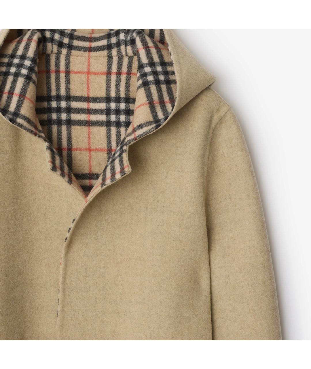 BURBERRY Бежевое шерстяное пальто, фото 2