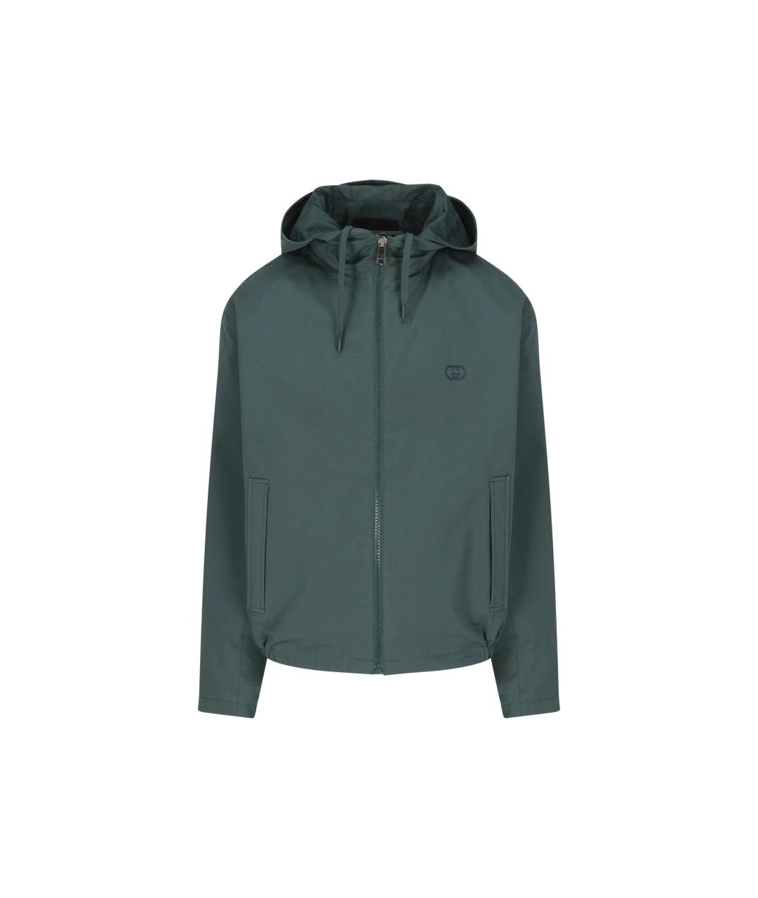 GUCCI Зеленая хлопковая куртка, фото 1