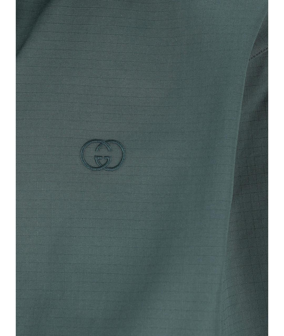 GUCCI Зеленая хлопковая куртка, фото 2