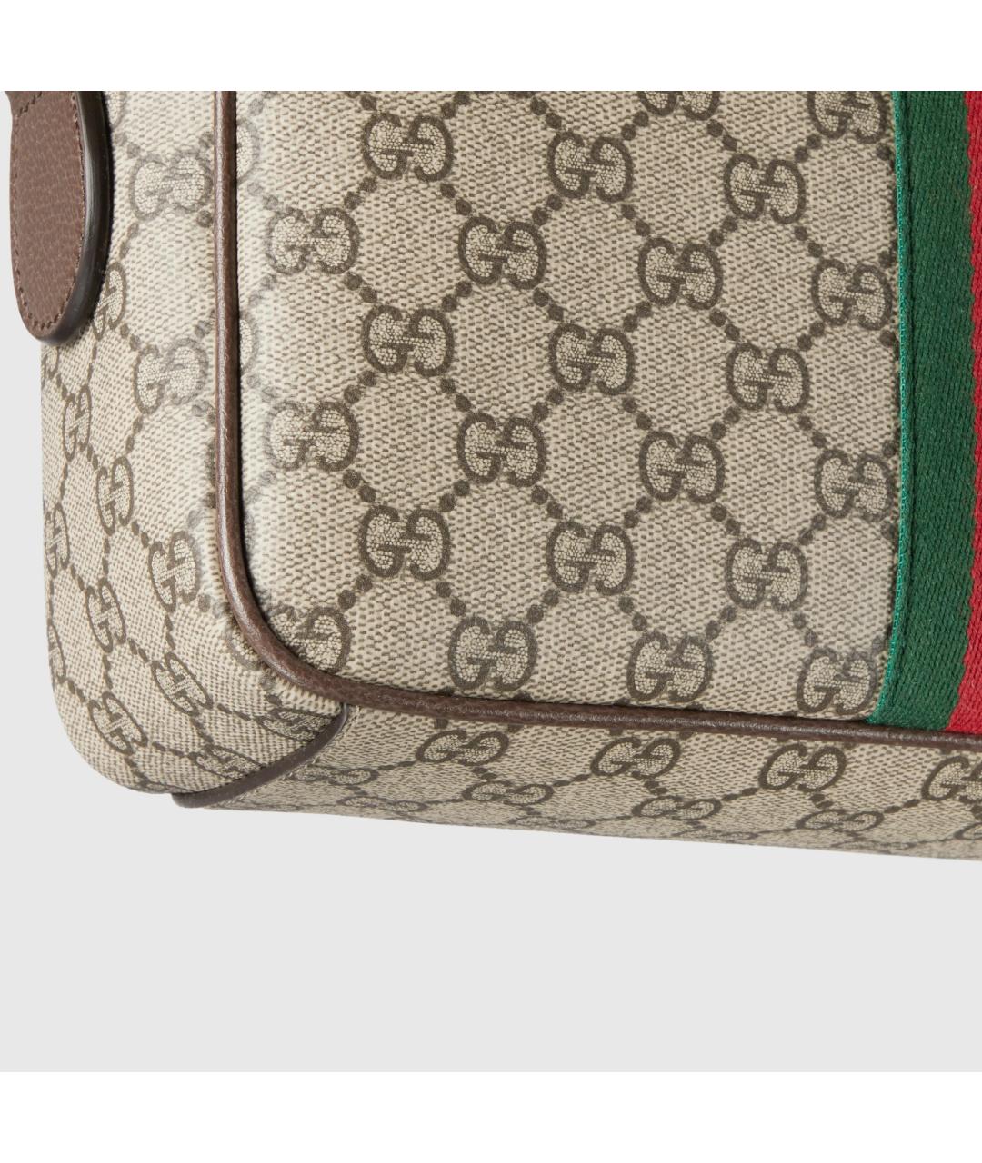 GUCCI Бежевая тканевая сумка на плечо, фото 4