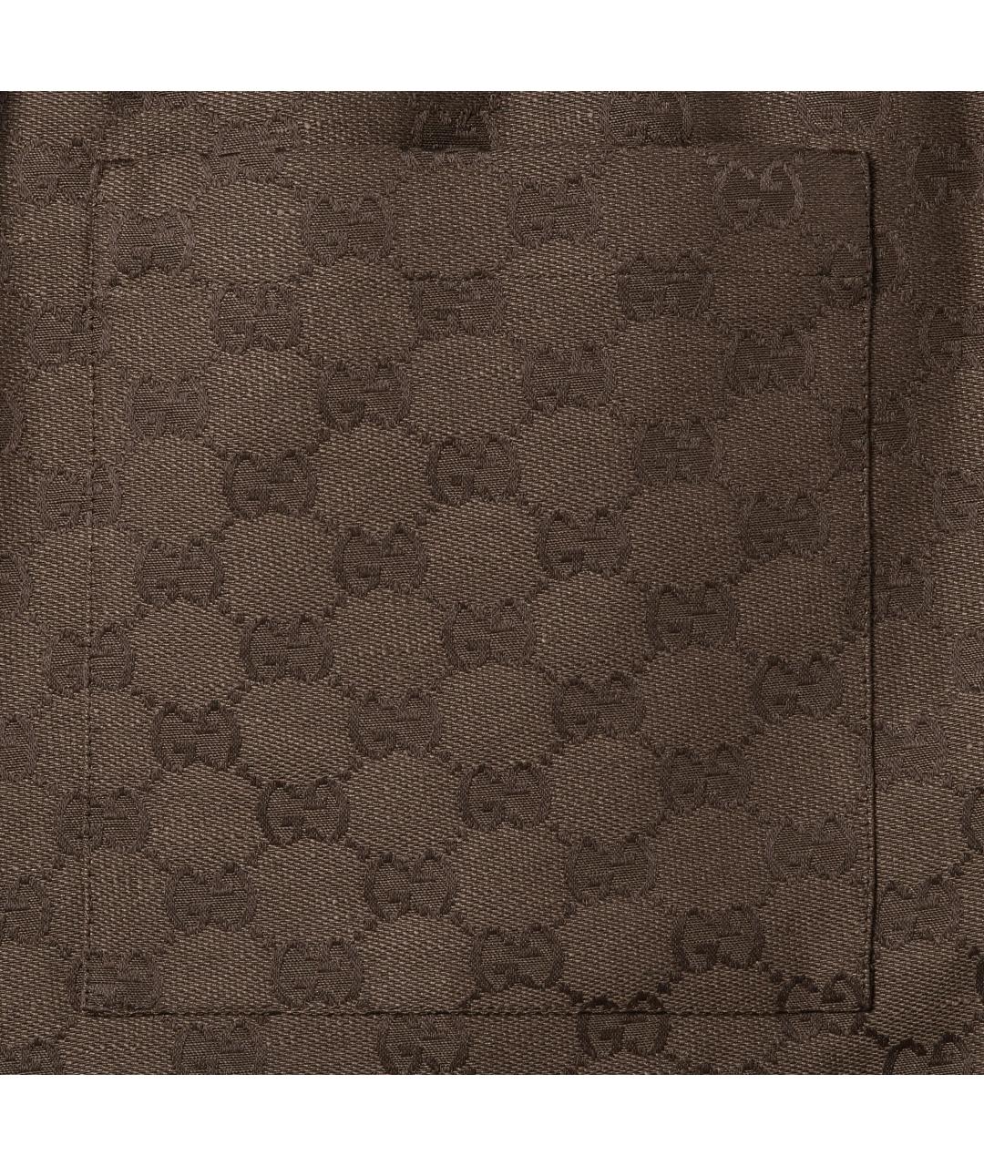 GUCCI Коричневые льняные шорты, фото 2