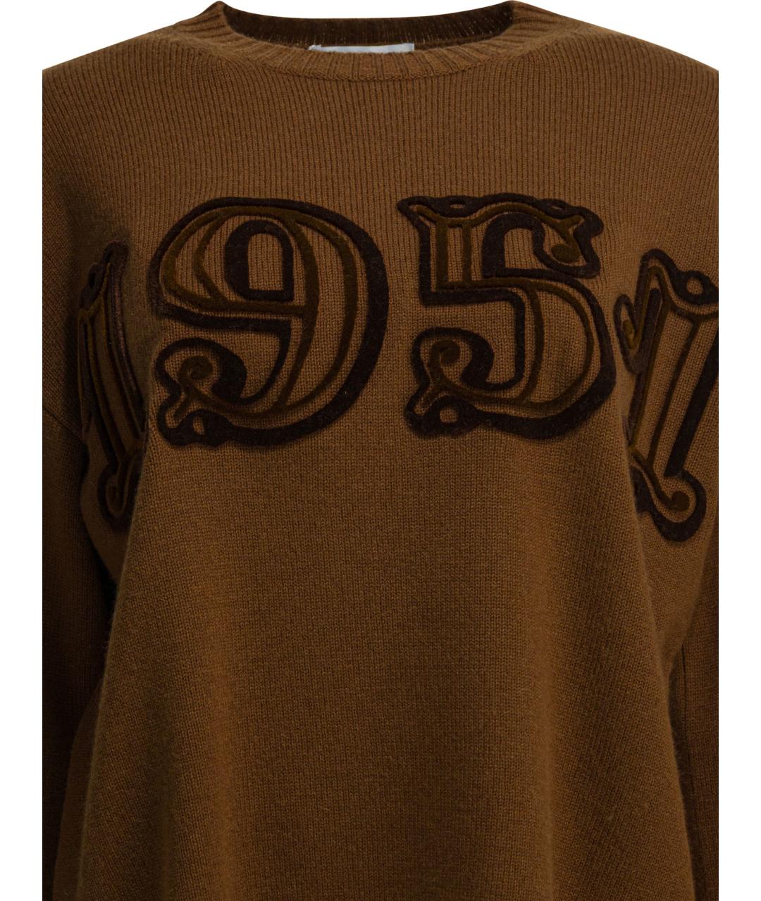 MAX MARA Коричневый шерстяной джемпер / свитер, фото 3