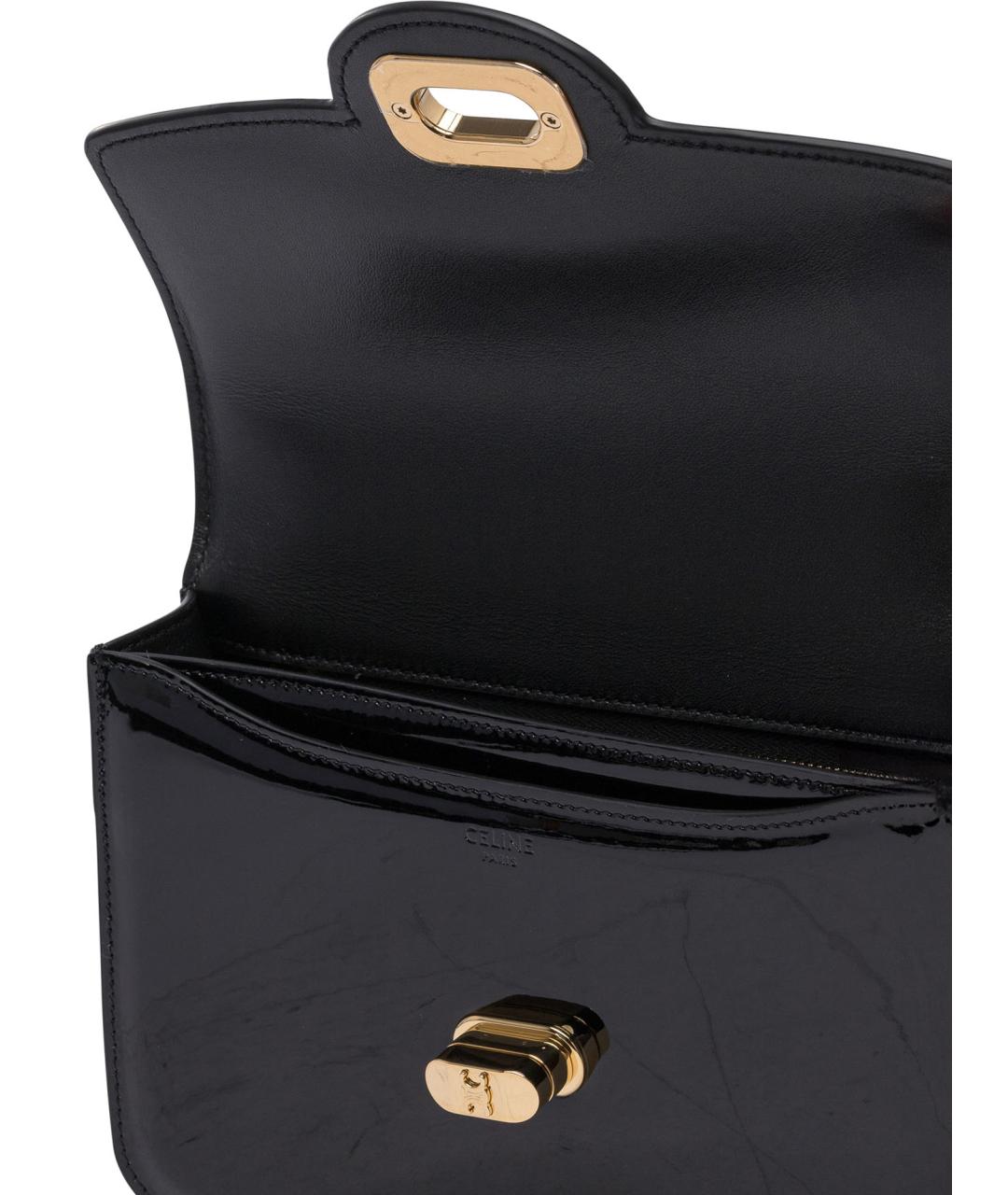 CELINE Черная кожаная сумка через плечо, фото 5